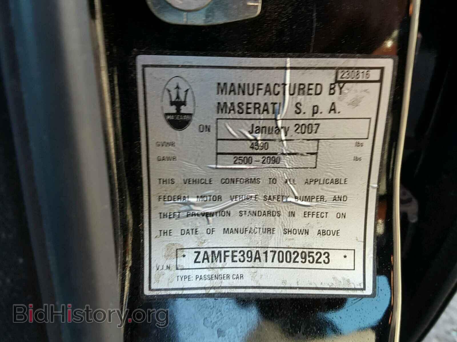 2007 MASERATI ALL MODELS - VIN: ZAMFE39A170029523 - Фото 10
