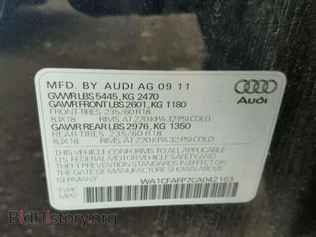 2012 AUDI Q5 - VIN: WA1CFAFP7CA042163 - Фото 10