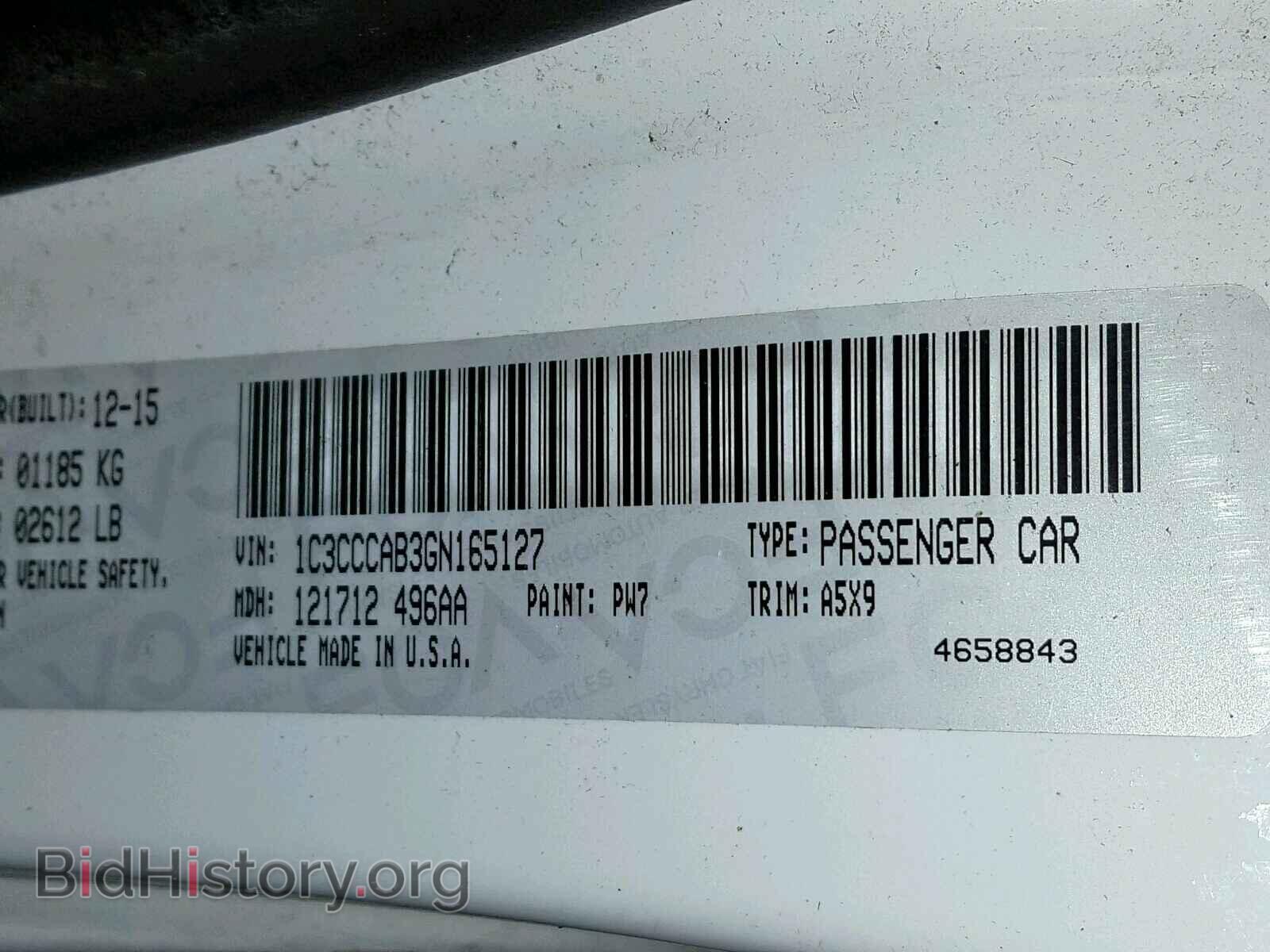 2016 CHRYSLER 200 - VIN: 1C3CCCAB3GN165127 - Фото 10