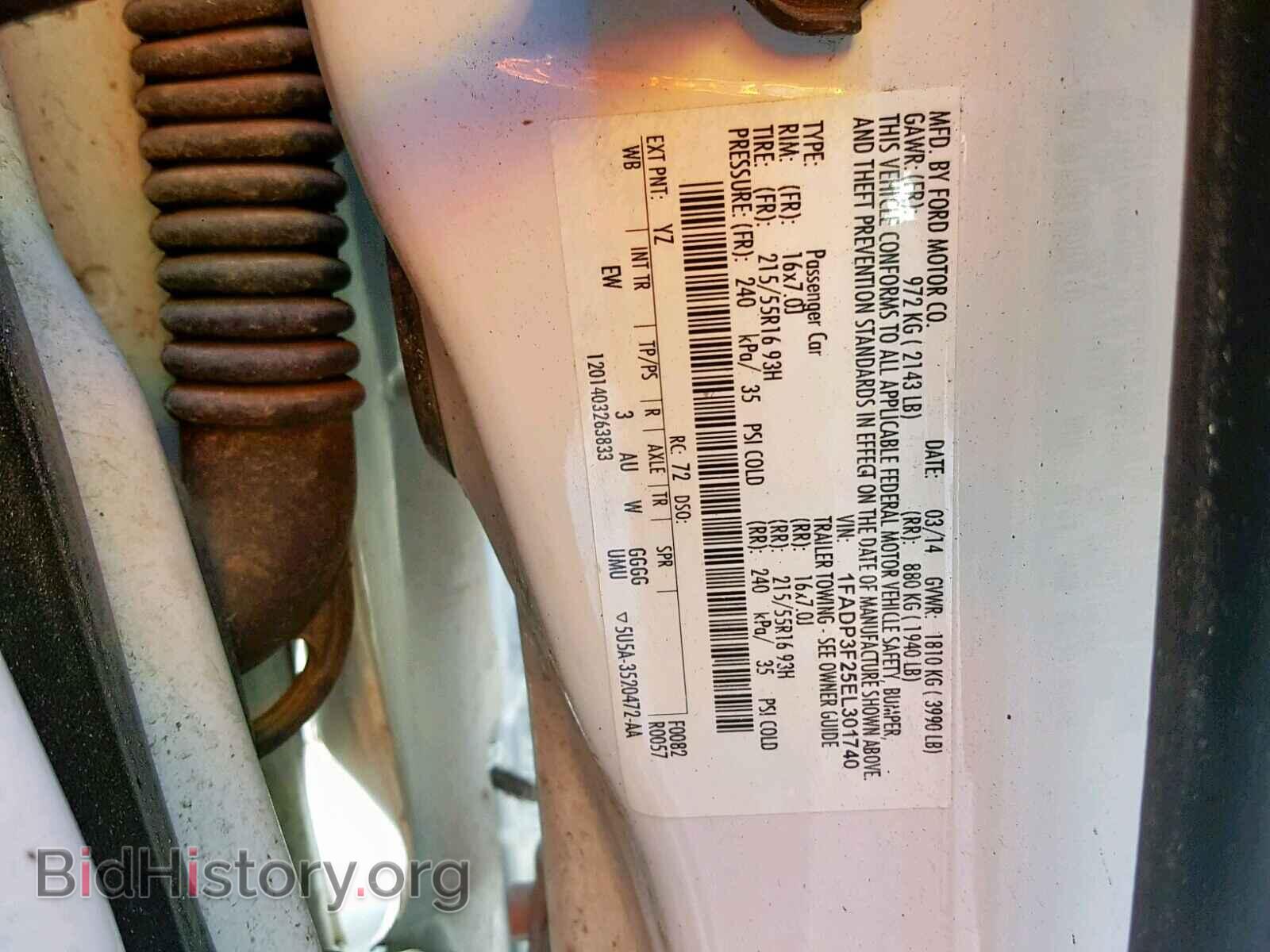 2014 FORD FOCUS SE - VIN: 1FADP3F25EL301740 - Фото 10