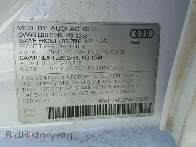 2015 AUDI A4 - VIN: WA1TFAFL3FA047278 - Фото 10