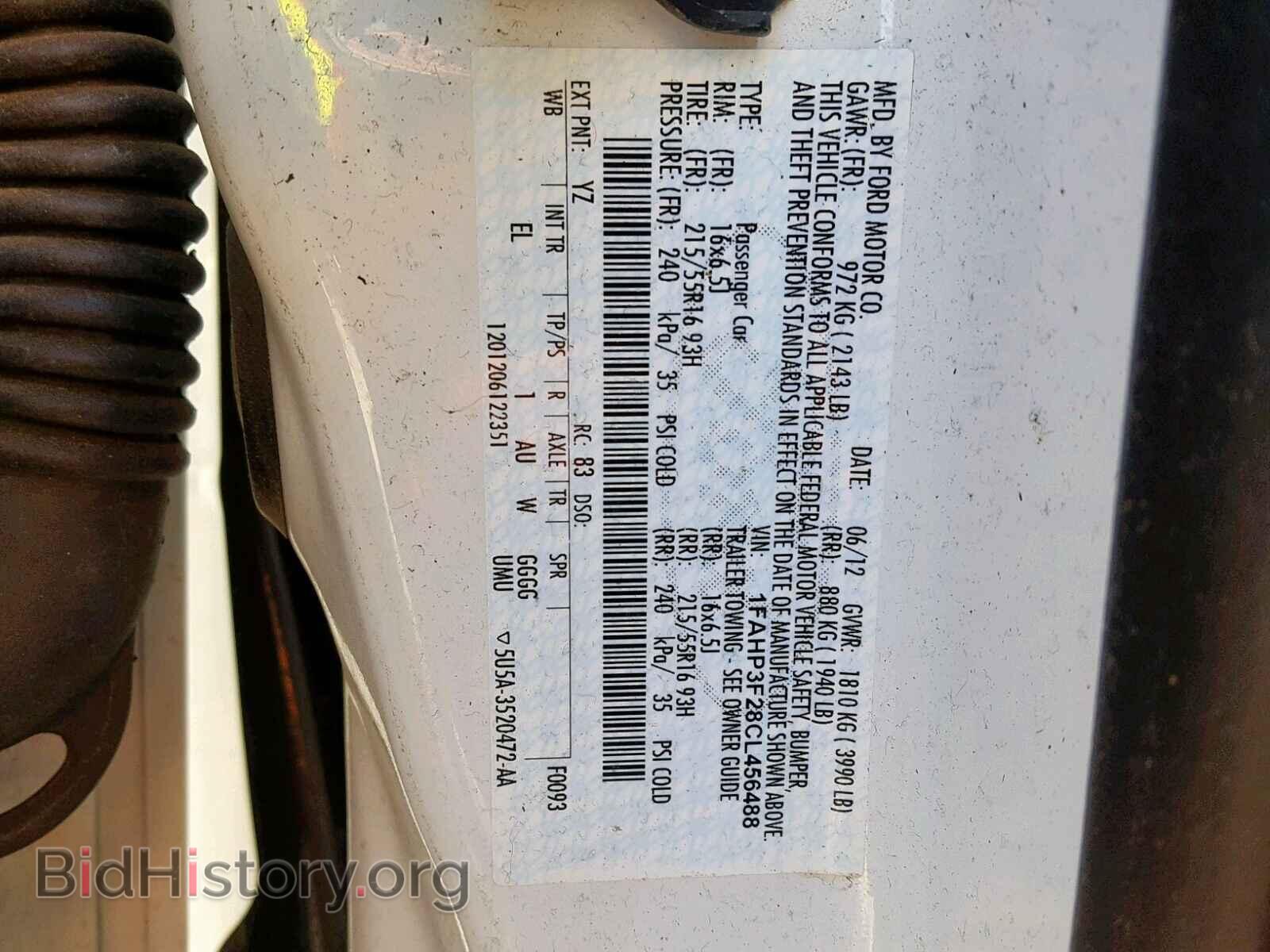 2012 FORD FOCUS SE - VIN: 1FAHP3F28CL456488 - Фото 10