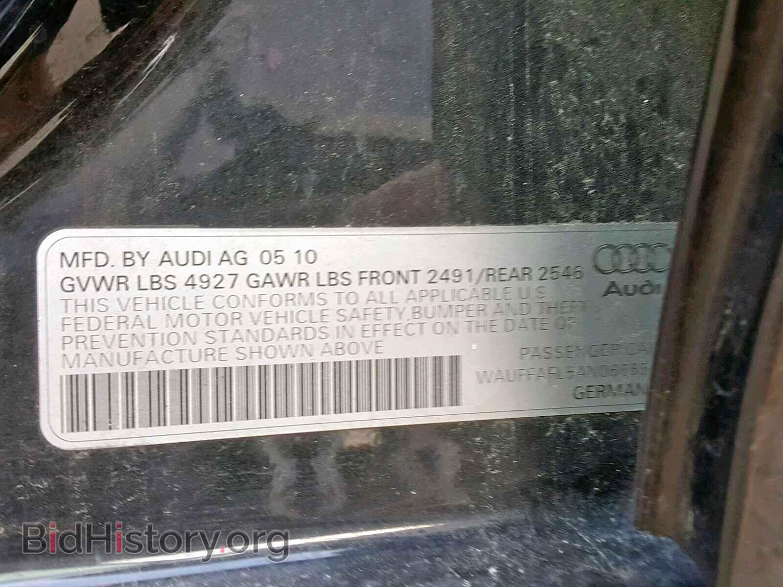 2010 AUDI A4 - VIN: WAUFFAFL5AN066657 - Фото 10