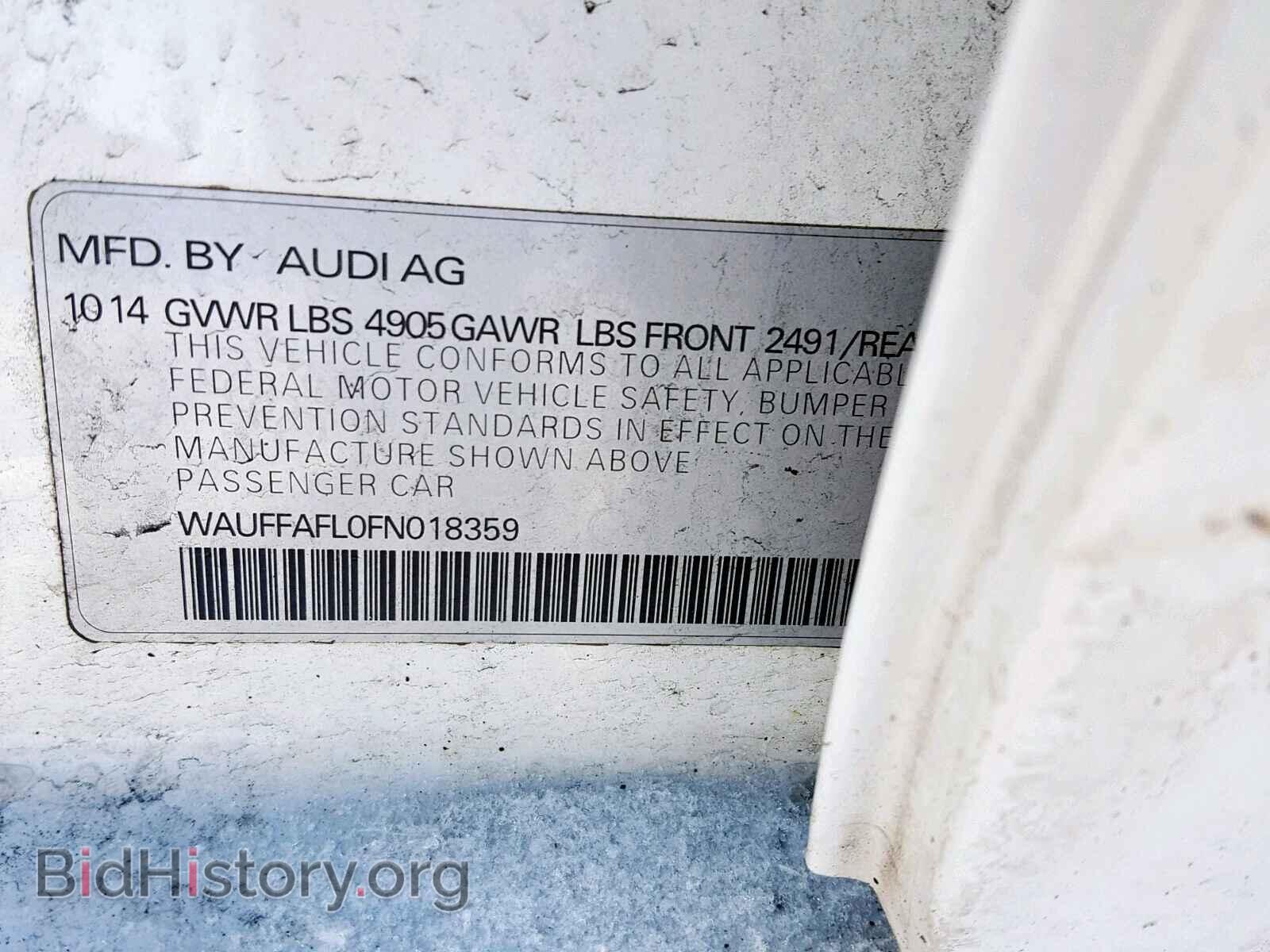 2015 AUDI A4 - VIN: WAUFFAFL0FN018359 - Фото 10