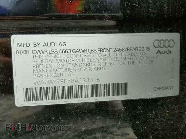 2008 AUDI A4 - VIN: WAUAF78E58A133318 - Фото 10