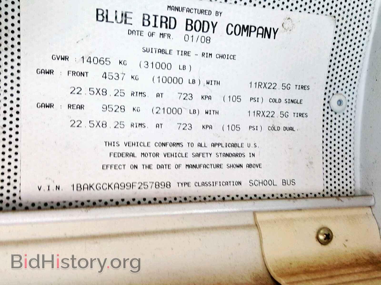 2009 BLUE BIRD ALL MODELS - VIN: 1BAKGCKA99F257898 - Фото 10