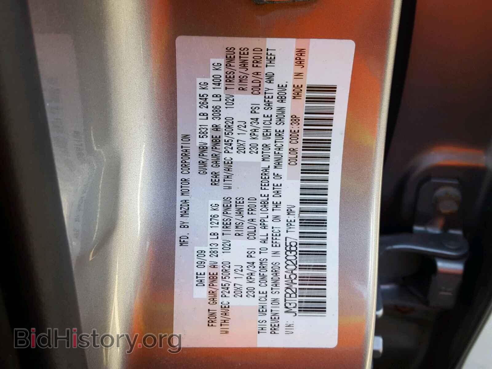 2010 MAZDA CX-9 - VIN: JM3TB2MA5A0203657 - Фото 10