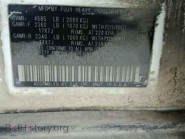 2010 SUBARU OUTBACK - VIN: 4S4BRBBC5A3338331 - Photo 10