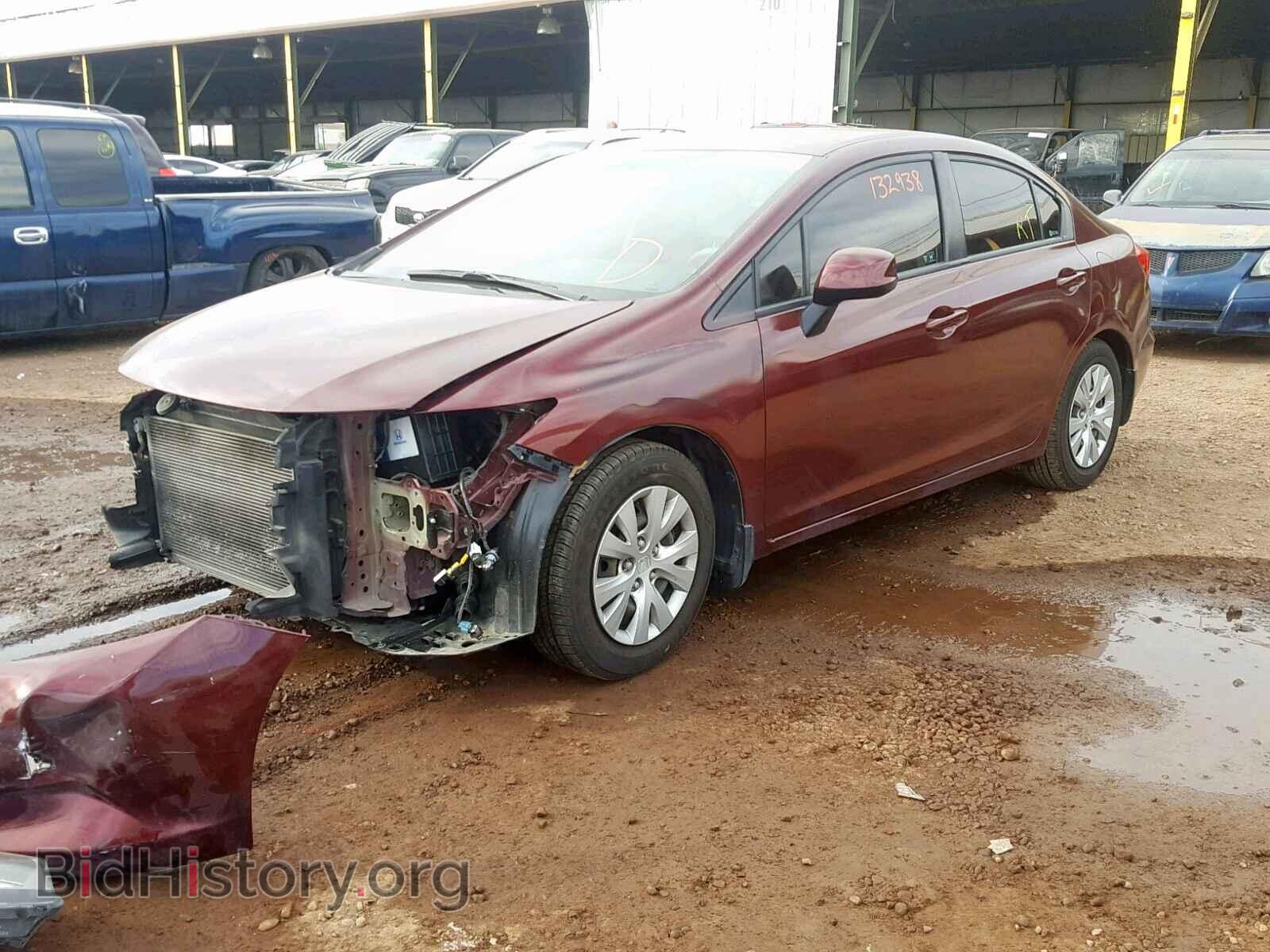 2012 HONDA CIVIC LX - VIN: 2HGFB2F57CH539090 - Фото 2
