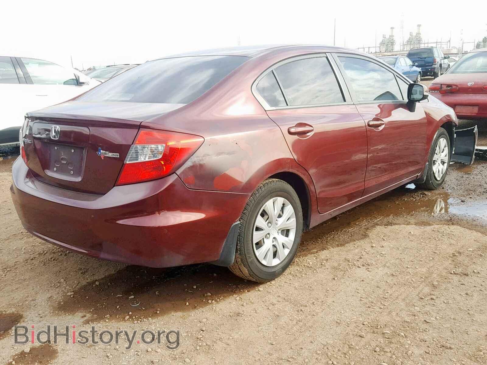 2012 HONDA CIVIC LX - VIN: 2HGFB2F57CH539090 - Фото 4