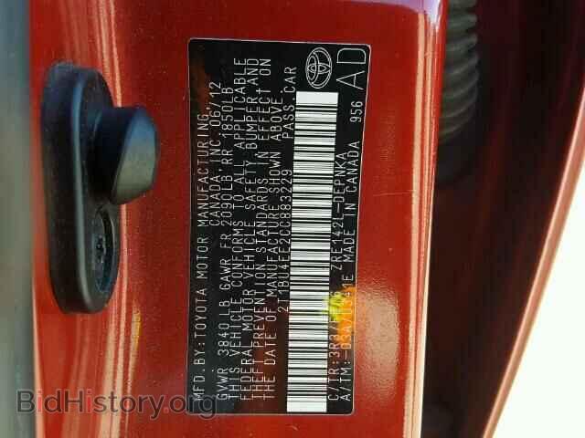 2012 TOYOTA COROLLA BA - VIN: 2T1BU4EE2CC883229 - Фото 10