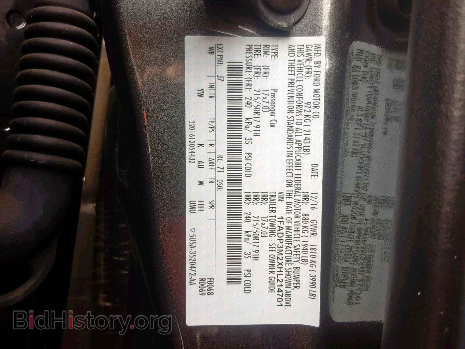 2017 FORD FOCUS - VIN: 1FADP3M2XHL214701 - Photo 10