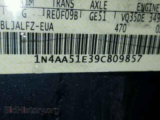 2009 NISSAN MAXIMA - VIN: 1N4AA51E39C809857 - Фото 10