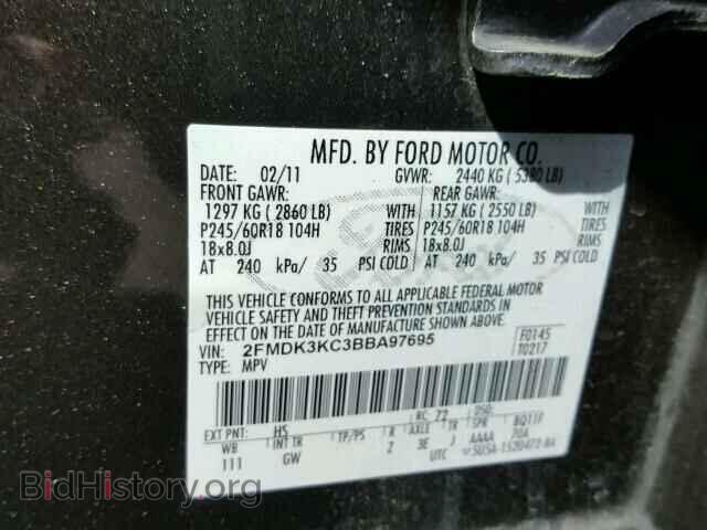 2011 FORD EDGE - VIN: 2FMDK3KC3BBA97695 - Photo 10
