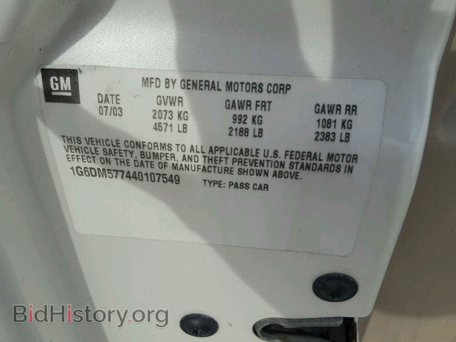 2004 CADILLAC CTS - VIN: 1G6DM577440107549 - Photo 10