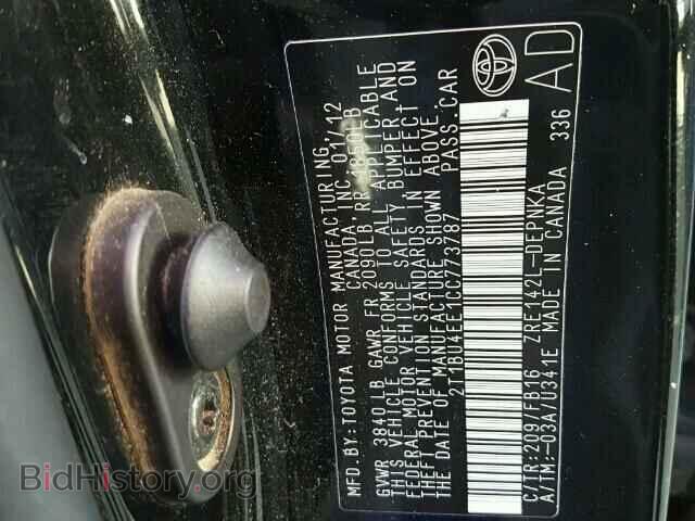 2012 TOYOTA COROLLA - VIN: 2T1BU4EE1CC773787 - Фото 10