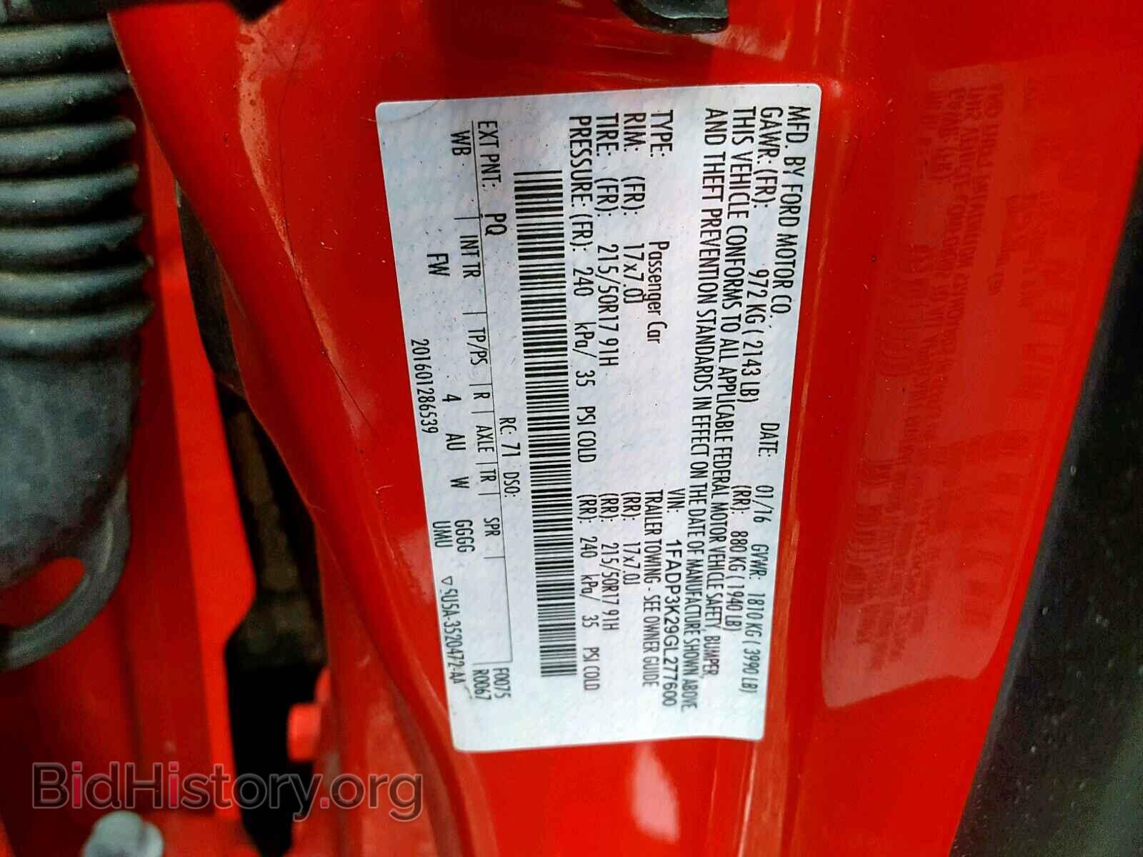 2016 FORD FOCUS SE - VIN: 1FADP3K29GL277600 - Фото 10