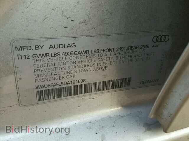 2013 AUDI A4 - VIN: WAUBFAFL5DA161598 - Фото 10