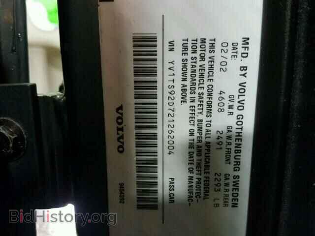2002 VOLVO S80 - VIN: YV1TS92D721262004 - Photo 10