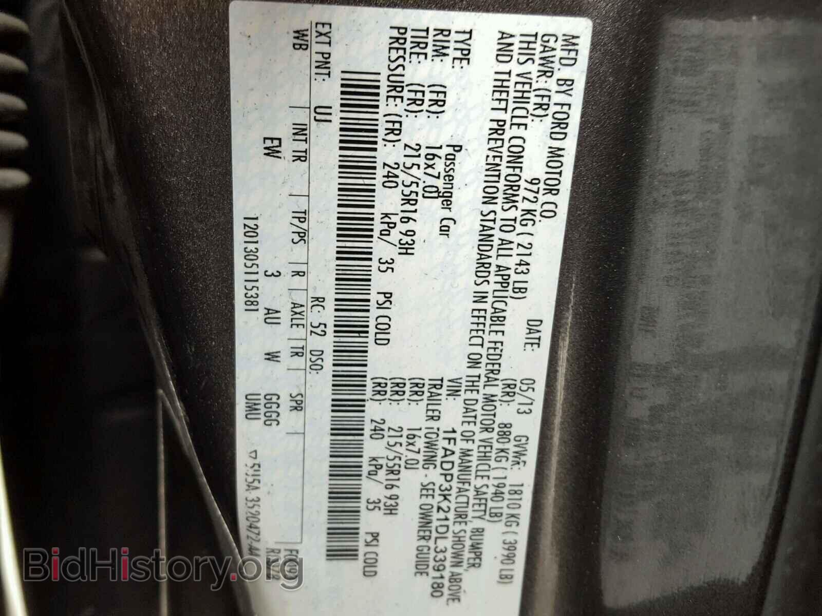2013 FORD FOCUS - VIN: 1FADP3K21DL339180 - Photo 10