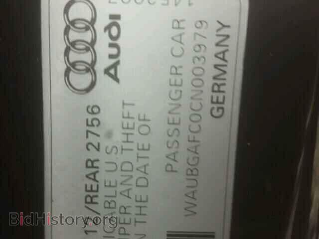 2012 AUDI A6 - VIN: WAUBGAFC0CN003979 - Фото 10