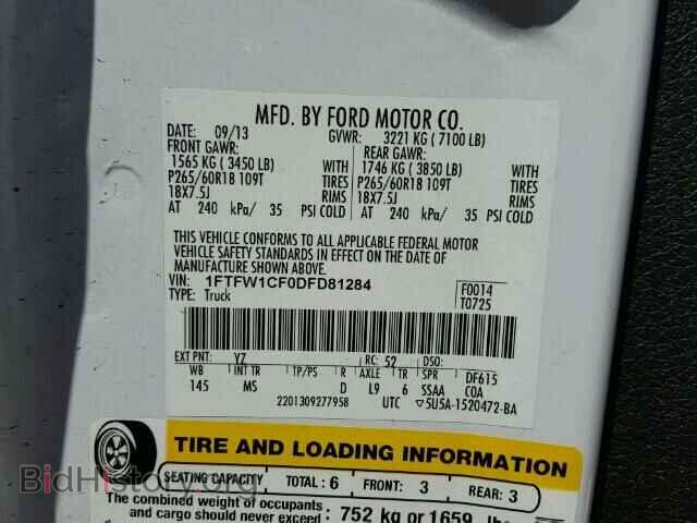 2013 FORD F150 - VIN: 1FTFW1CF0DFD81284 - Photo 10
