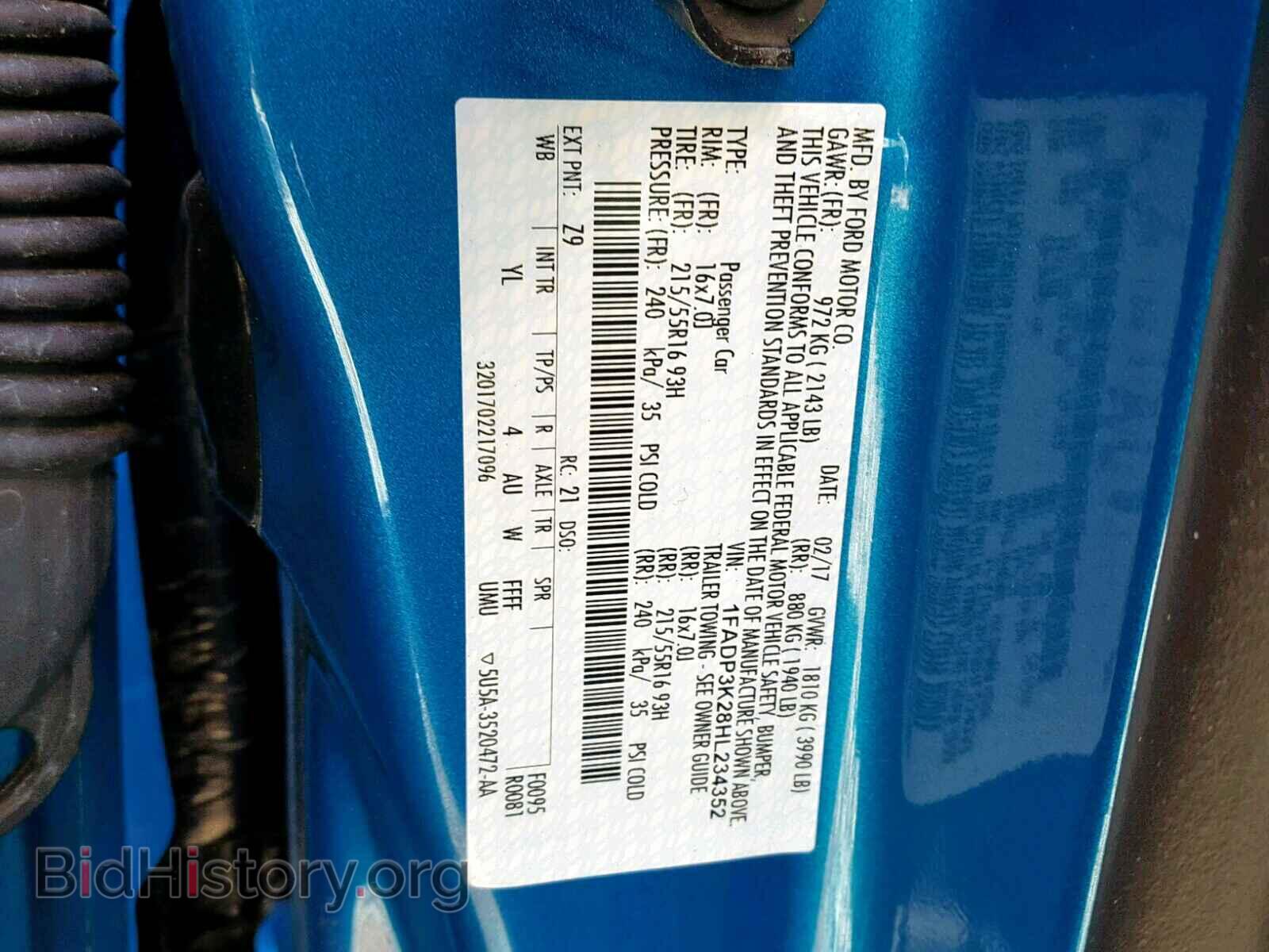 2017 FORD FOCUS SE - VIN: 1FADP3K28HL234352 - Фото 10