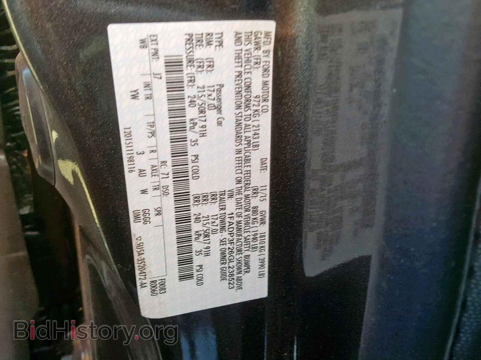 2016 FORD FOCUS SE - VIN: 1FADP3F26GL238523 - Фото 10