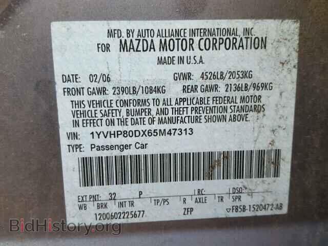 2006 MAZDA 6 - VIN: 1YVHP80DX65M47313 - Photo 10