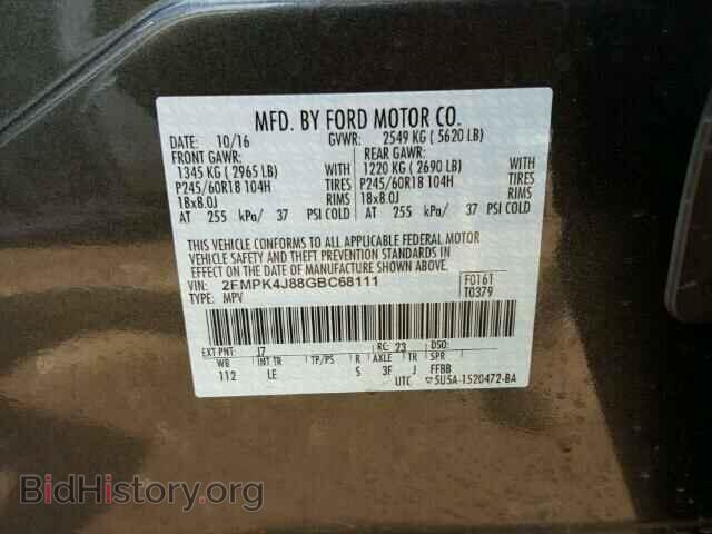 2016 FORD EDGE - VIN: 2FMPK4J88GBC68111 - Photo 10