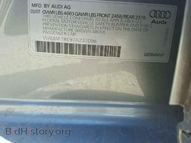 2007 AUDI A4 - VIN: WAUAF78E97A237096 - Photo 10