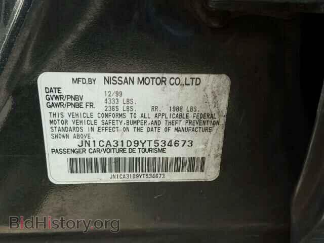 2000 NISSAN MAXIMA - VIN: JN1CA31D9YT534673 - Фото 9