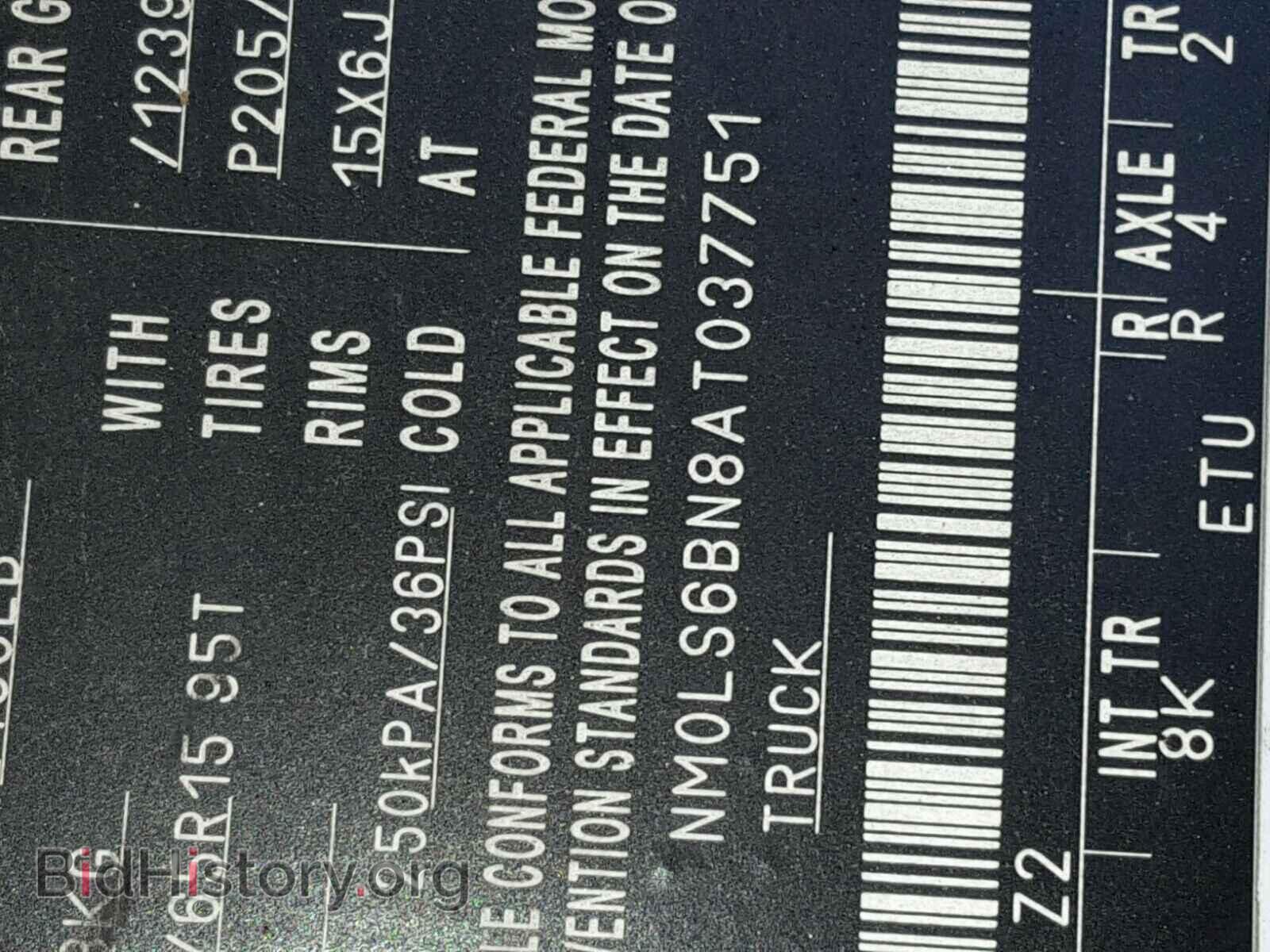 2010 FORD TRANSIT CO - VIN: NM0LS6BN8AT037751 - Фото 10