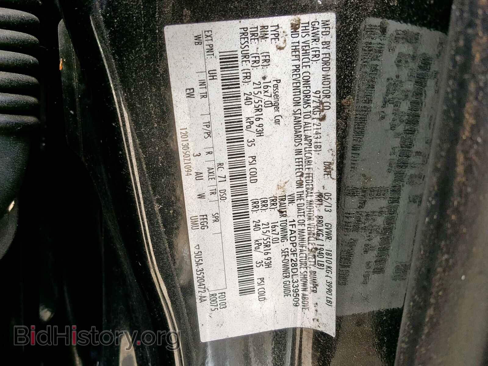 2013 FORD FOCUS SE - VIN: 1FADP3F28DL339509 - Фото 10