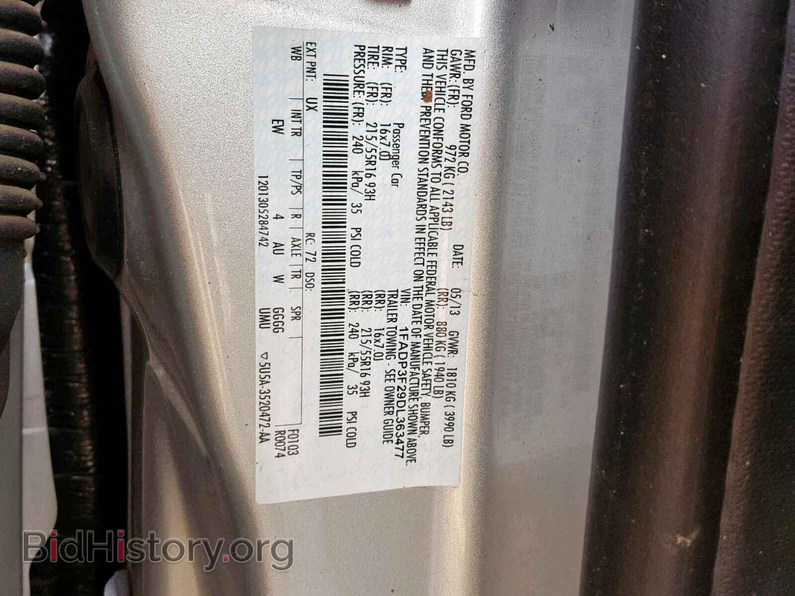 2013 FORD FOCUS SE - VIN: 1FADP3F29DL363477 - Фото 10