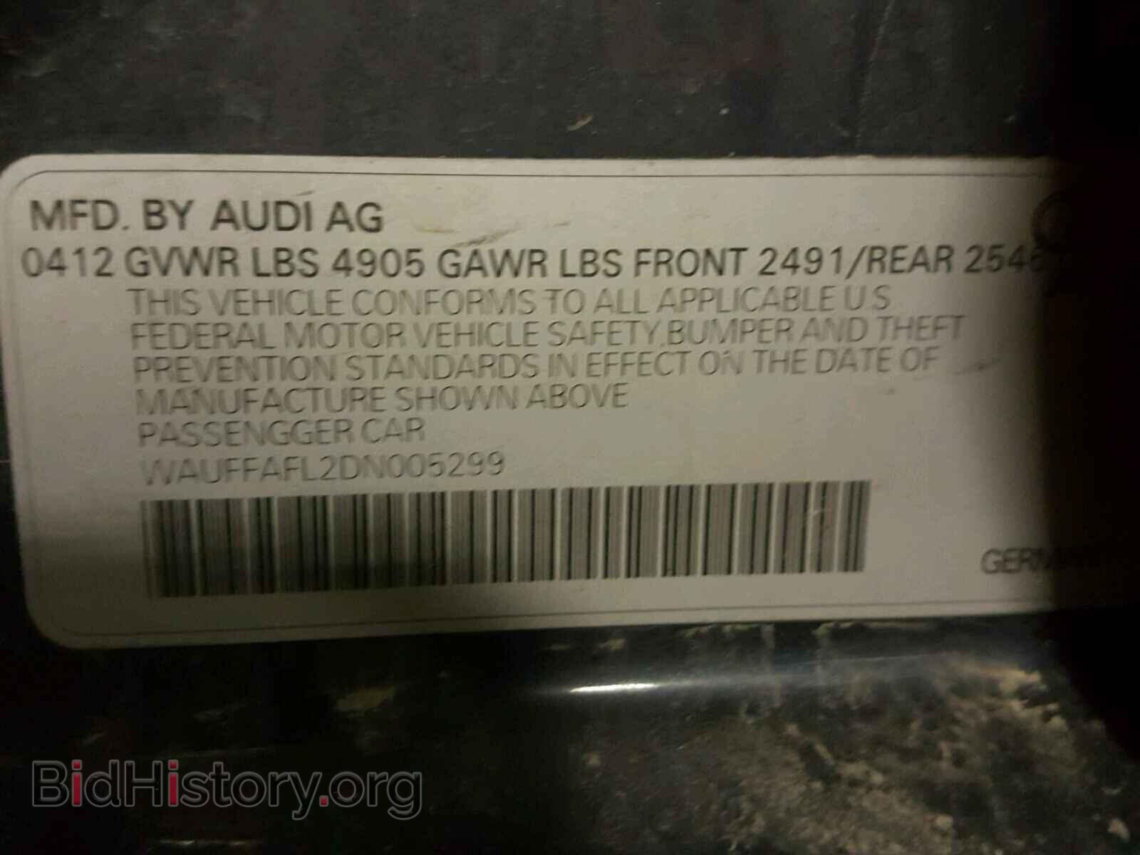 2013 AUDI A4 - VIN: WAUFFAFL2DN005299 - Photo 10