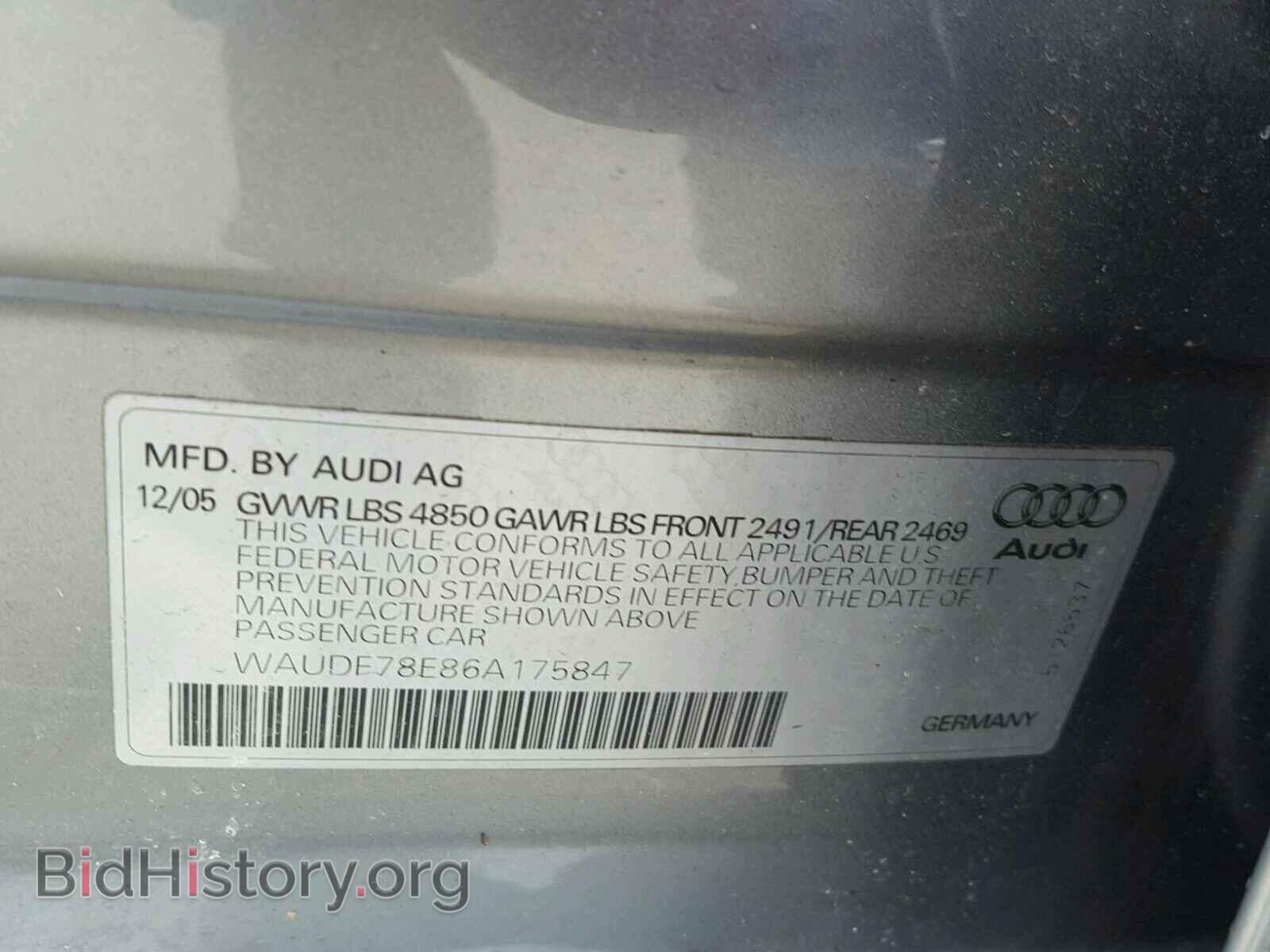 2006 AUDI A4 - VIN: WAUDF78E86A175847 - Photo 10