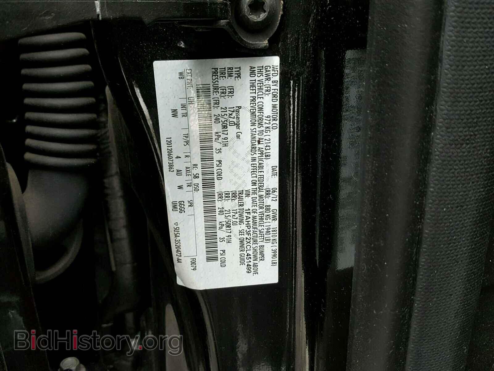 2012 FORD FOCUS - VIN: 1FAHP3F2XCL451499 - Фото 10