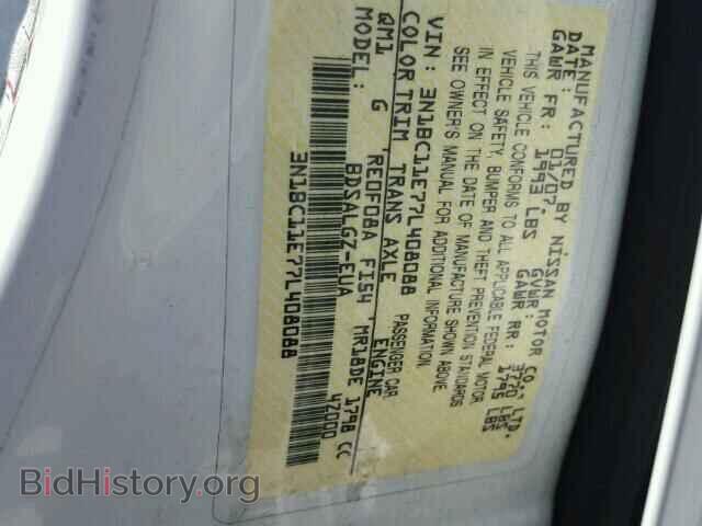 2007 NISSAN VERSA - VIN: 3N1BC11E77L408088 - Фото 9