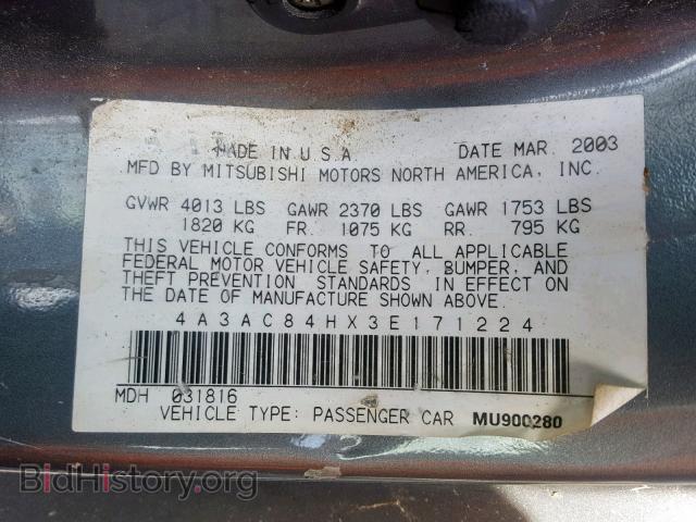 2003 MITSUBISHI ECLIPSE - VIN: 4A3AC84HX3E171224 - Photo 10