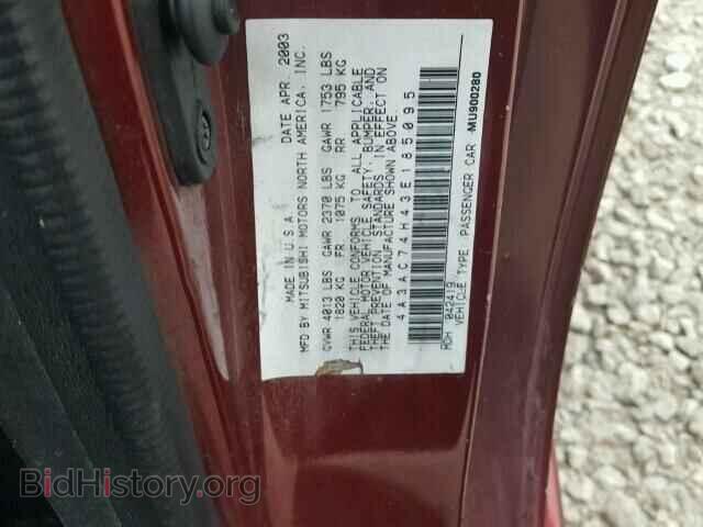 2003 MITSUBISHI ECLIPSE - VIN: 4A3AC74H43E185095 - Photo 10