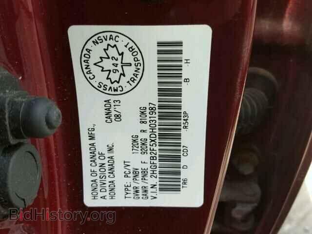2013 HONDA CIVIC - VIN: 2HGFB2F5XDH031987 - Фото 10