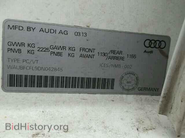 2013 AUDI A4 - VIN: WAUBFCFL9DN042845 - Photo 10