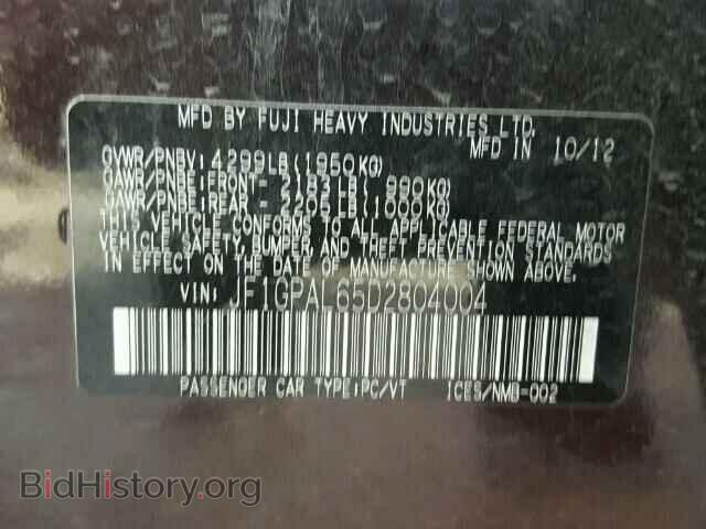 2013 SUBARU IMPREZA - VIN: JF1GPAL65D2804004 - Фото 10