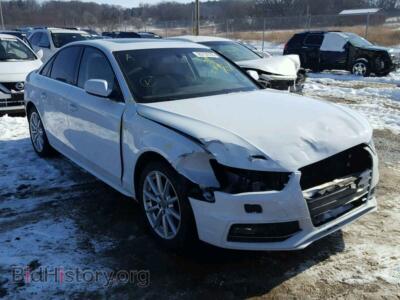 2014 Audi A4 A4 Premium, белый — VIN WAUFFAFL4EN002194, Copart