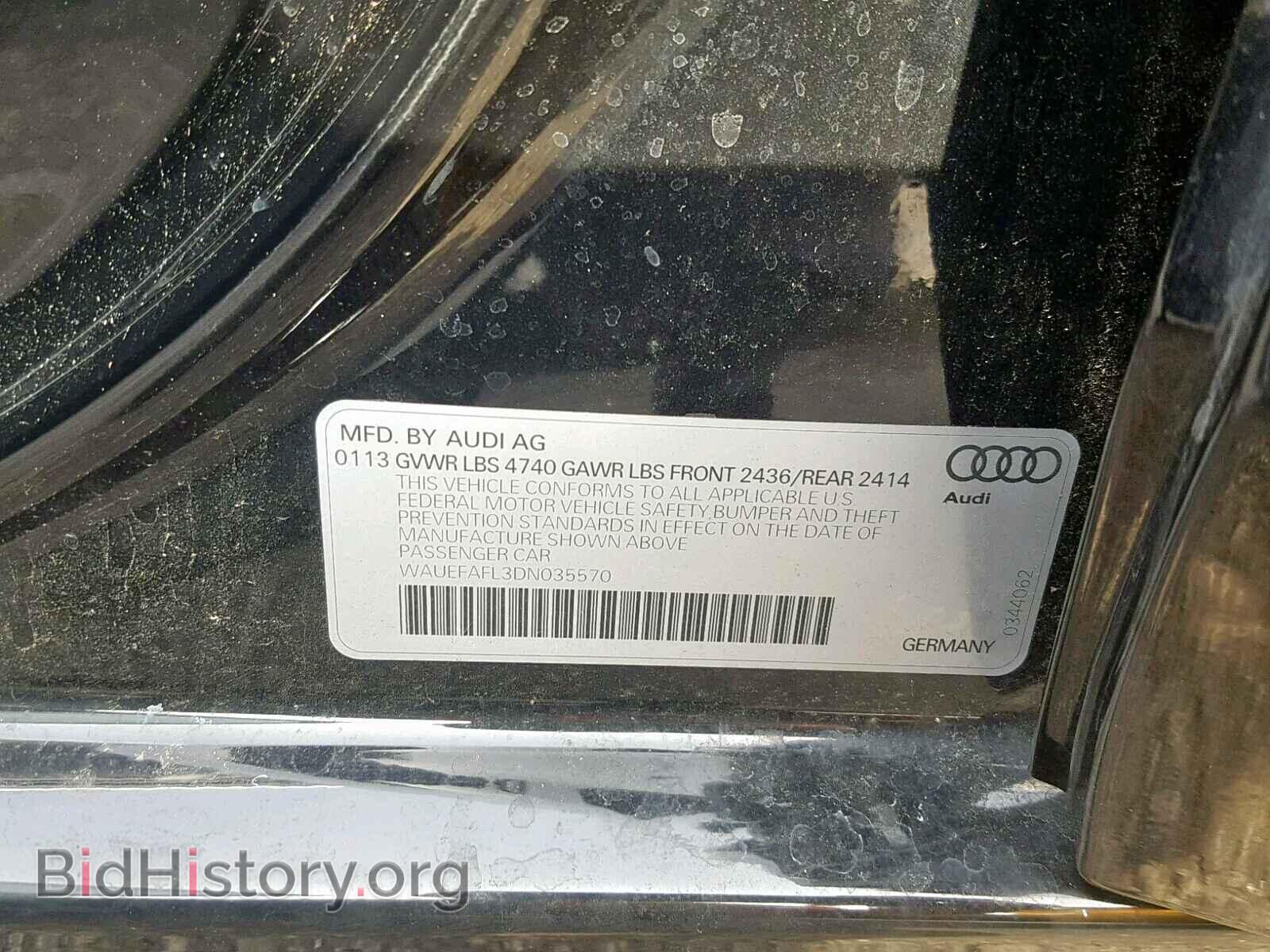 2013 AUDI A4 - VIN: WAUEFAFL3DN035570 - Фото 10