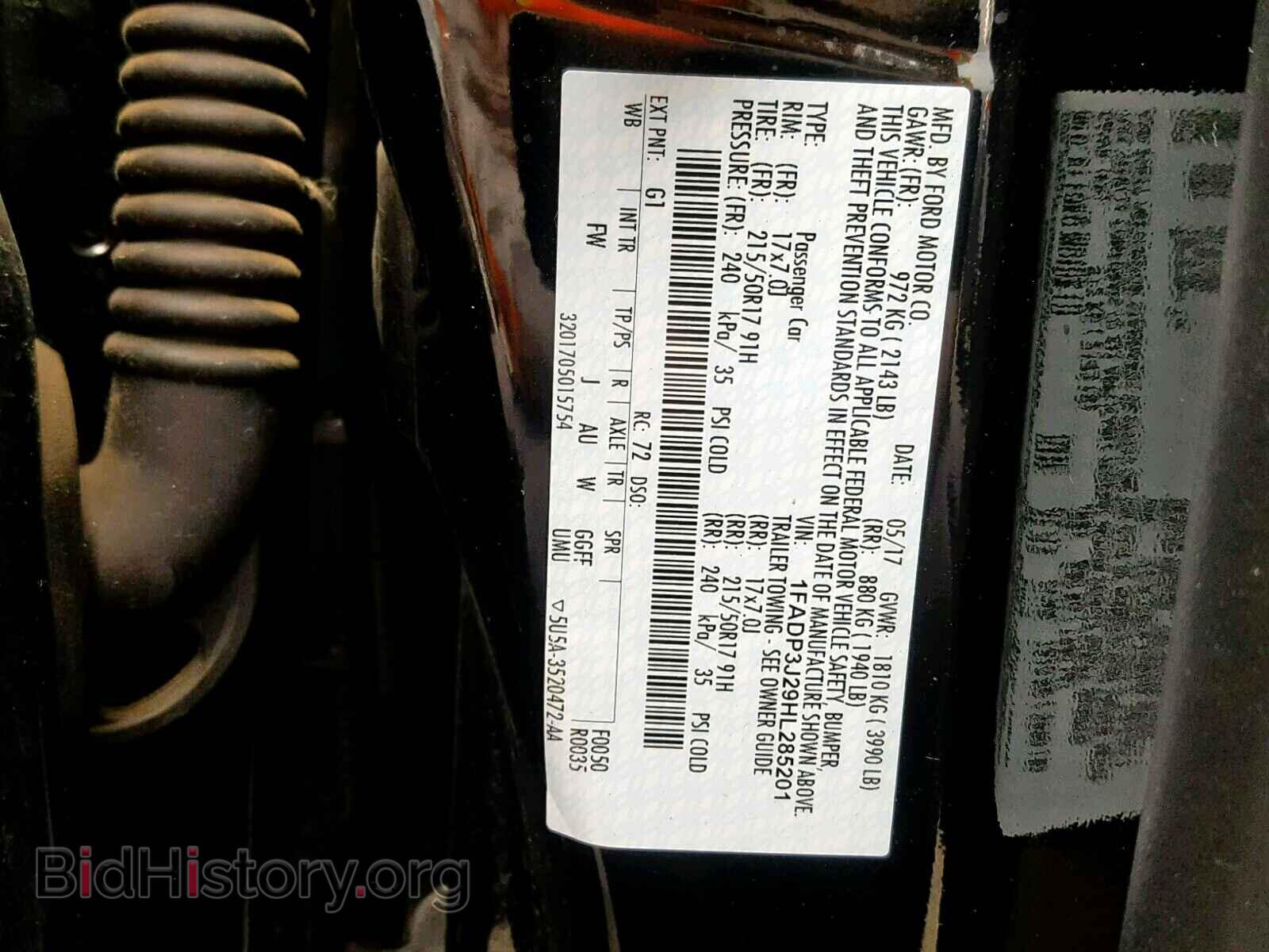 2017 FORD FOCUS - VIN: 1FADP3J29HL285201 - Photo 10