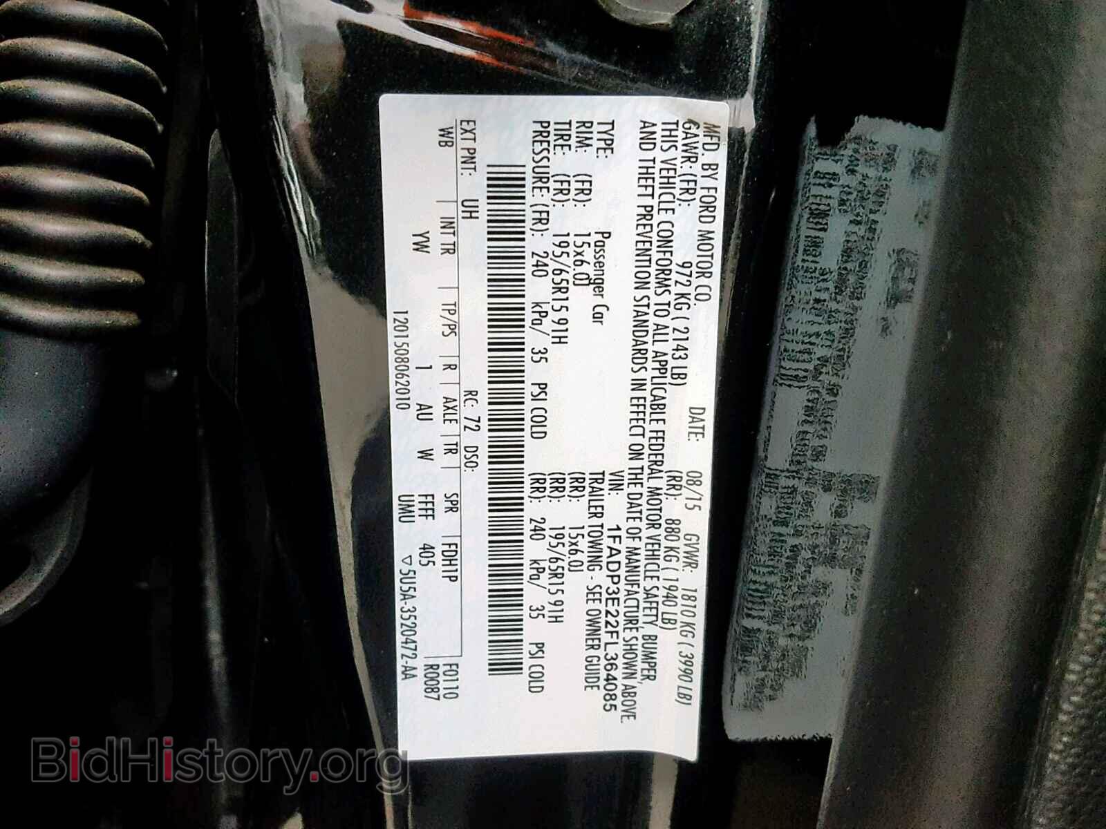 2015 FORD FOCUS - VIN: 1FADP3E22FL364085 - Photo 10
