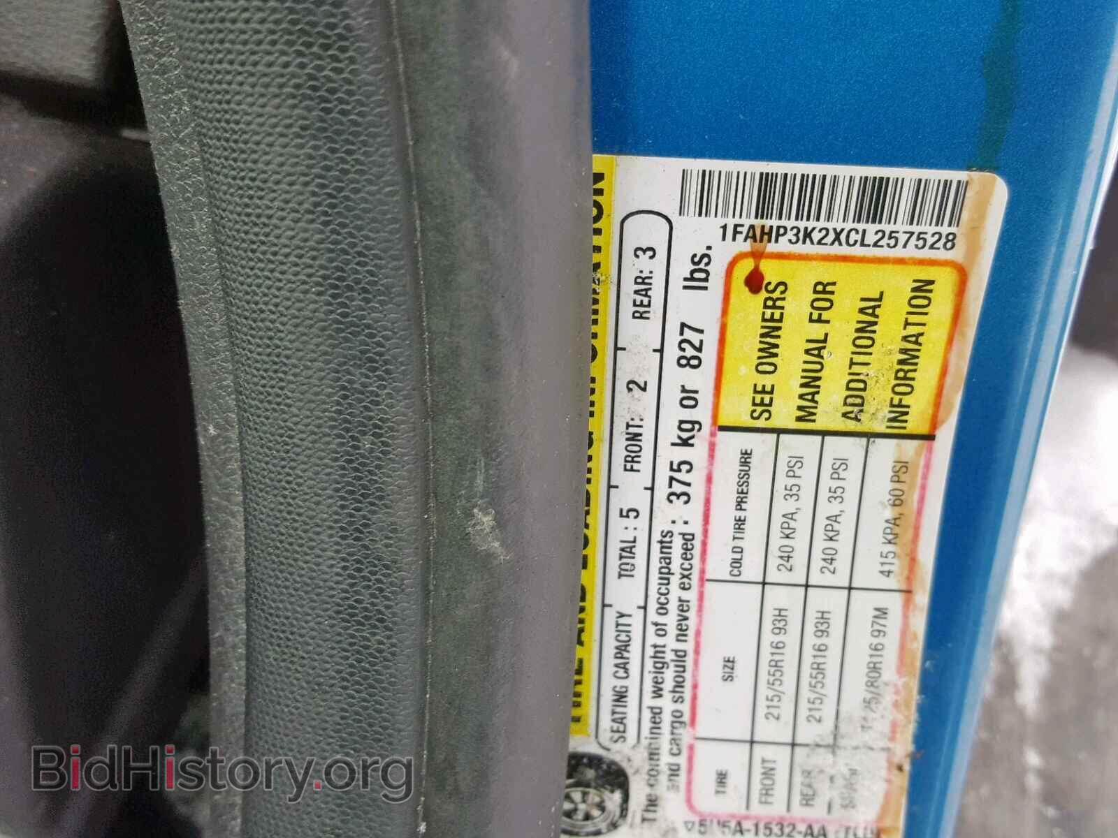 2012 FORD FOCUS SE - VIN: 1FAHP3K2XCL257528 - Фото 10