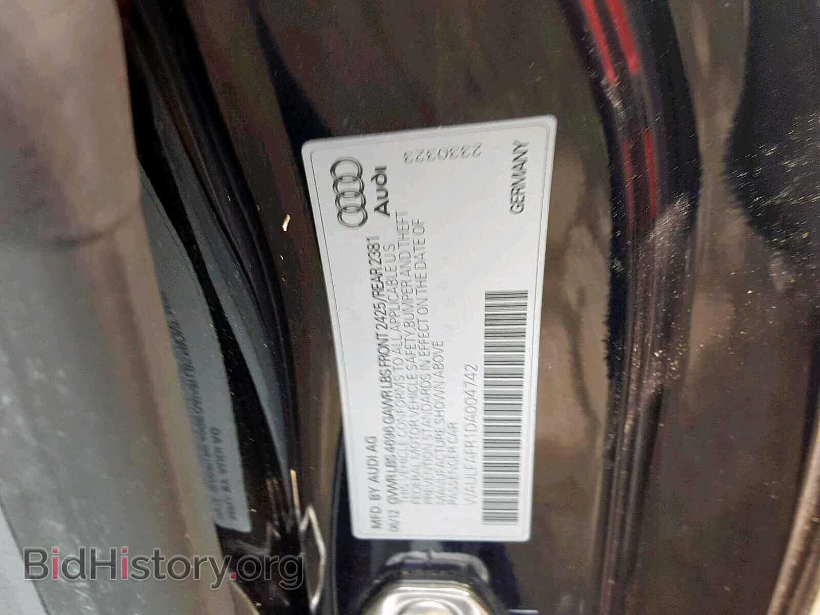2013 AUDI A5 PREMIUM - VIN: WAULFAFR1DA004742 - Photo 10